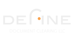 Define Document Clearing White Logo